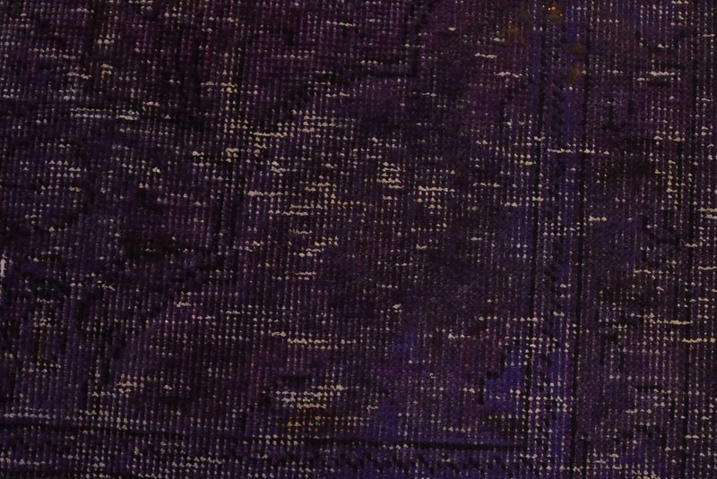 Vintage Overdyed 8’5” x 10’10” Purple Distressed Wool Hand-Knotted Oriental Rug gallery