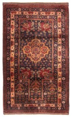 Vintage 3’1″ x 5’2″ Traditional Hand Knotted Vegetable Dye Wool Area Rug
