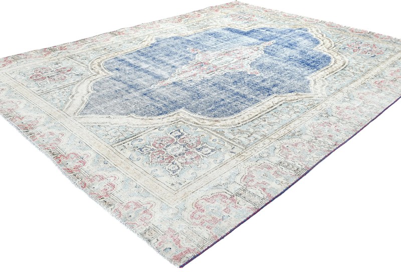 Handmade Floral Distressed Oriental Rug 7X9 ft Vintage Farmhouse Boho Carpet gallery