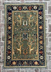 Afghan Marinose Rug 4×6 Ft Handwoven Wool Geometric Tribal Area Rug Living Room