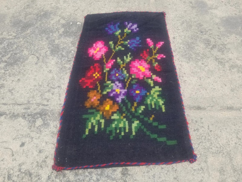 Fine Vintage Traditional Handmade Bessarabian Wool Multicolor Kilim 6.2x3.4 ft gallery