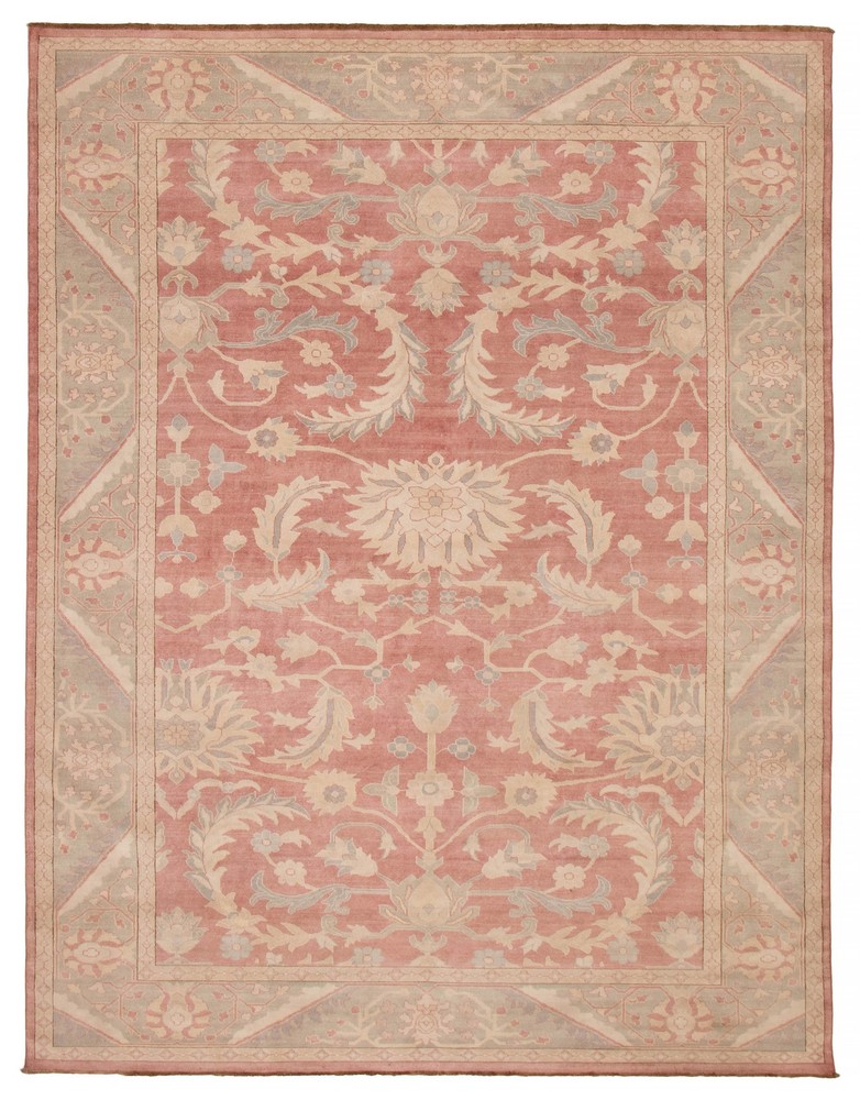 Traditional Vintage Hand-Knotted Carpet 9'1" x 11'10" Wool Area Rug