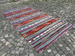 Vintage Kilim Rug Bohemian Large Kilim Turkish Handmade Kilim 10.8 X 5.6 Ft