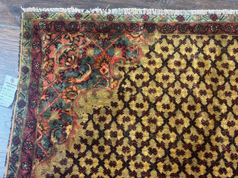 Per'sian Kurdish Koliai Runner Rug 4x9 Camel Hair Red Wool Antique Tribal Carpet gallery