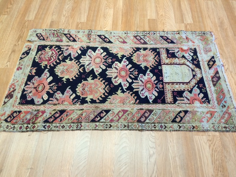 Amazing Armenian - 1860s Antique Karabagh Rug - Caucasian Prayer - 2.5 x 4.2 ft. gallery