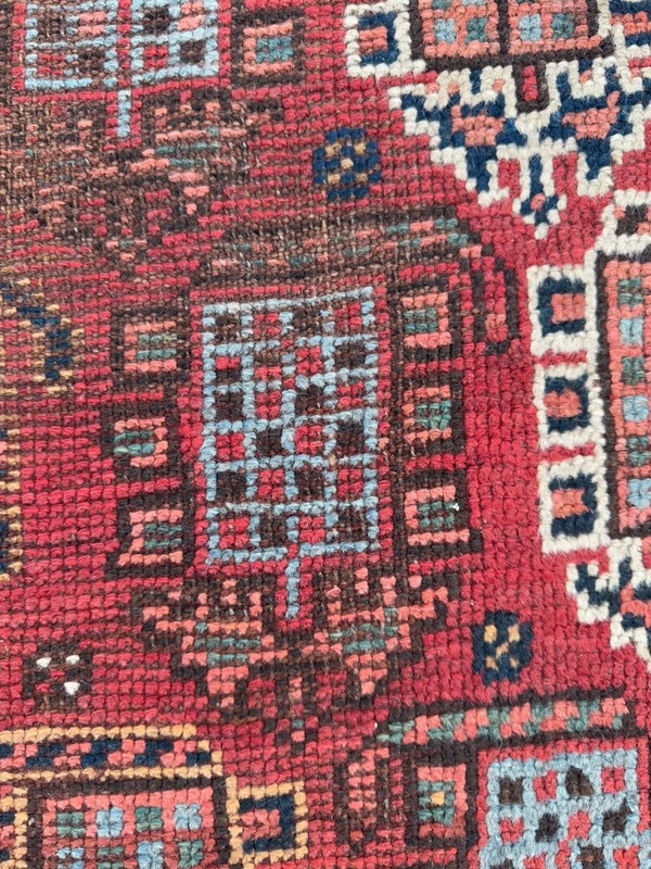 Antique Hand Knotted Distressed Worn Oriental Wool Rug Floor Covering 255x142 Cm gallery