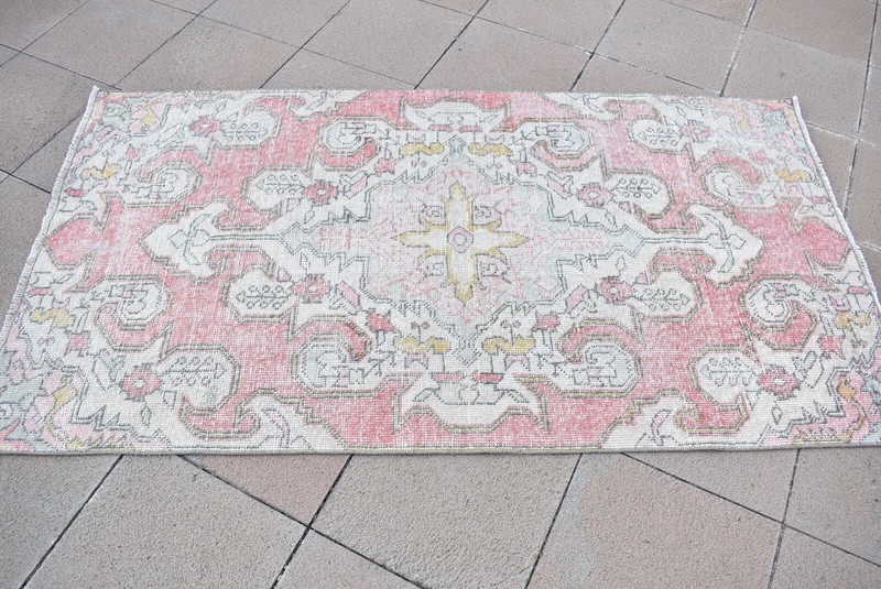 Oushak Area Rug 3'7'' x 6'6'' ft Vintage Turkish Sweet Colors Bohemian Area Rug gallery