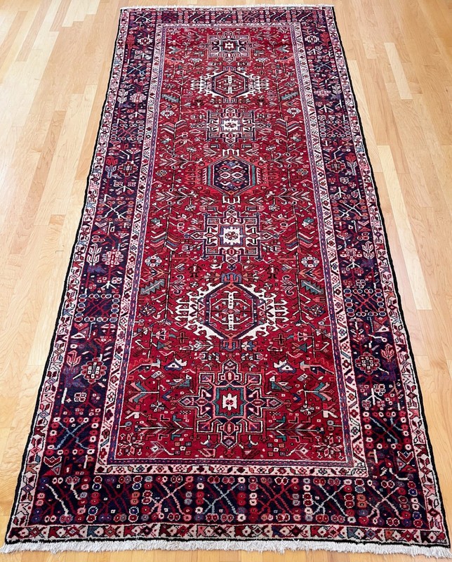 Vintage Heriz (Karaja Karajeh Krajeh) Hand-Woven Runner Rug 12' 7" x 5' 4" gallery