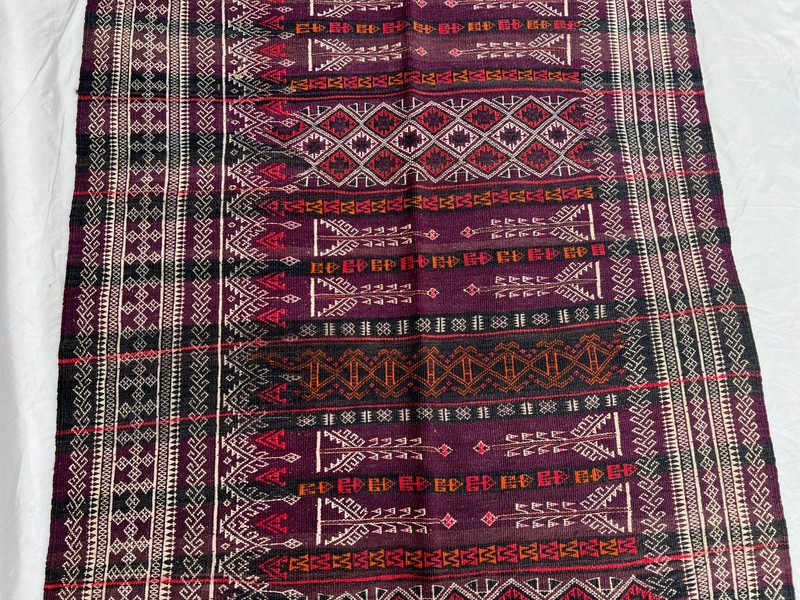 COLLECTORS ITEM 11.5X 4 ft Antique Maldari Belouch Nomad Full Embroidery Sistan gallery