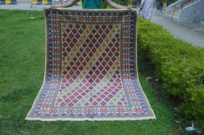 5 X 7 Ft COLLECTORS’ ITEM Stunning Boteh's Maresali Geometric Pattern Carpet gallery