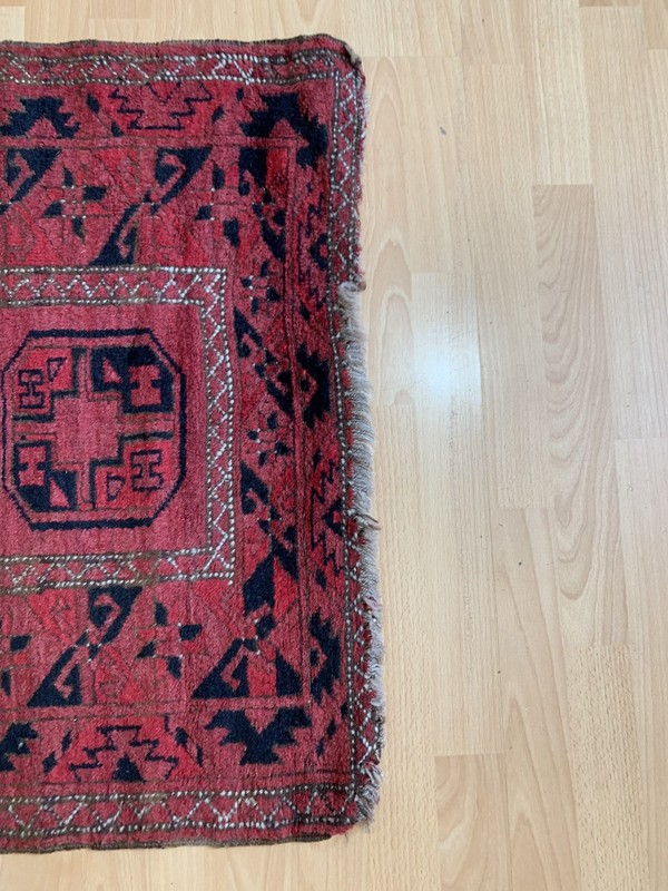 antique hand made turkoman turkemen rug size 118x98cm gallery