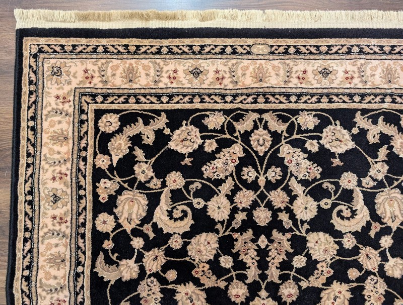 4x6 Karastan Per'sian Renaissance Rug, Black, Wool & Silk, Floral Allover gallery