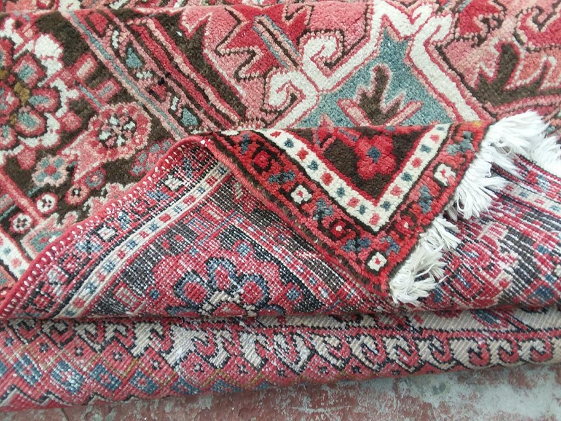 SUPERB Oriental Antique Serapi Heriz Hand knotted full pile 13' by10' gallery