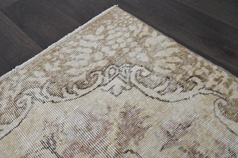 Oushak Turkish Vintage Rug 6x10 Kilim Rug Anatolian Handmade Boho Decor PINK gallery