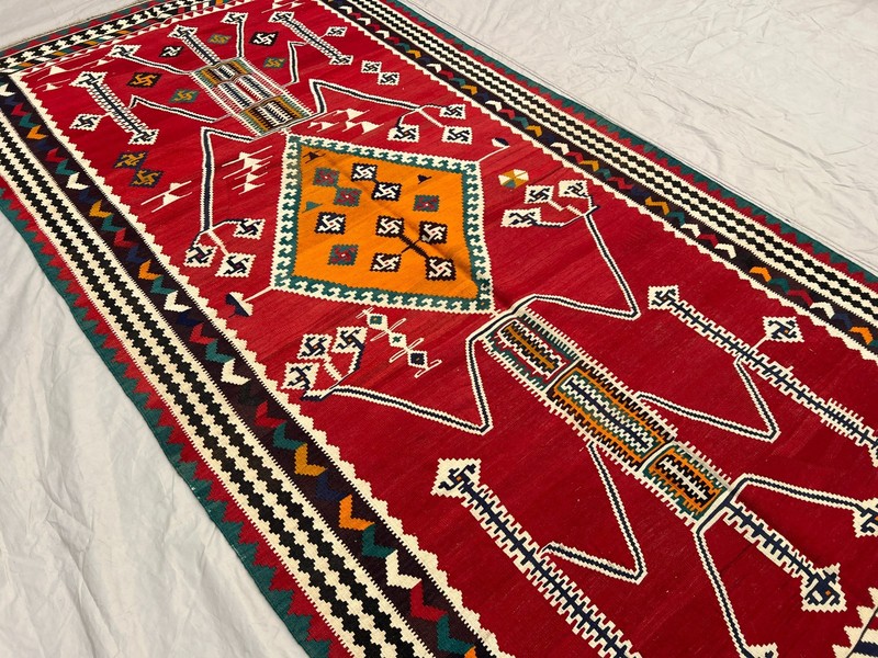 5x10COLLECTORS' ITEM Vintage Beautiful Natural Vegetable Dye Fine Woven Kazak Ru gallery