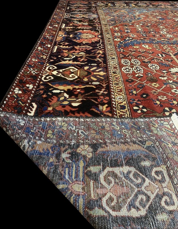 Antique Tree Of Life | Bakhtiari Area Rug | Handmade 10'x13' | One Of A Kind Rug gallery