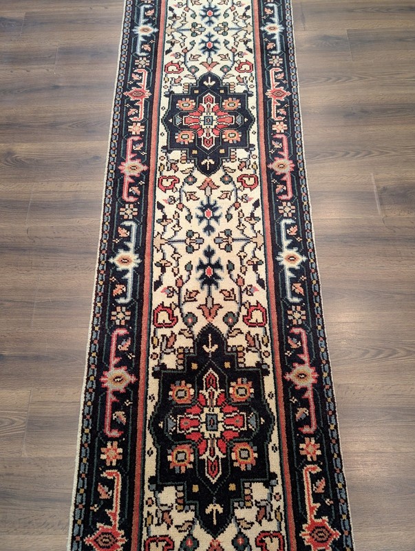 Indo Per'sian Heriz Serapi Runner 2.7 x 16, Vintage Wool Runner gallery