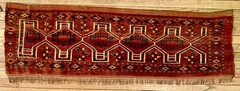 Antique Turkmen Ersari Jollar wedding trapping rug wall hanging runner, c. 1880
