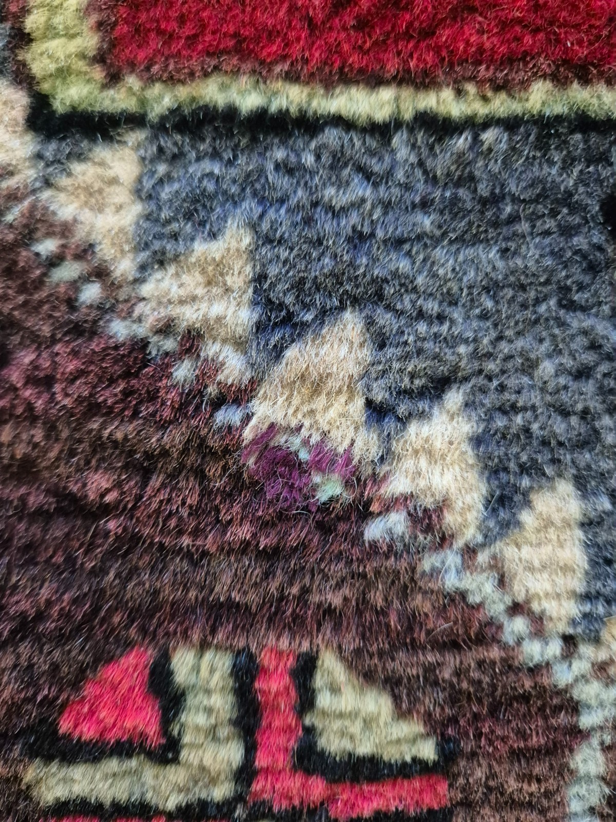Dated 1977 Vintage Turkish Wool Rug 15x26 - Hand-Knotted Tribal Anatolian Rug gallery
