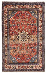 Vintage Traditional Hand-Knotted Area Rug 4’1″ x 6’7″ Oriental Wool Carpet
