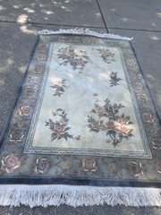 Beautiful vintage hand‑knotted Chinese peking style wool rug, 4x6ft