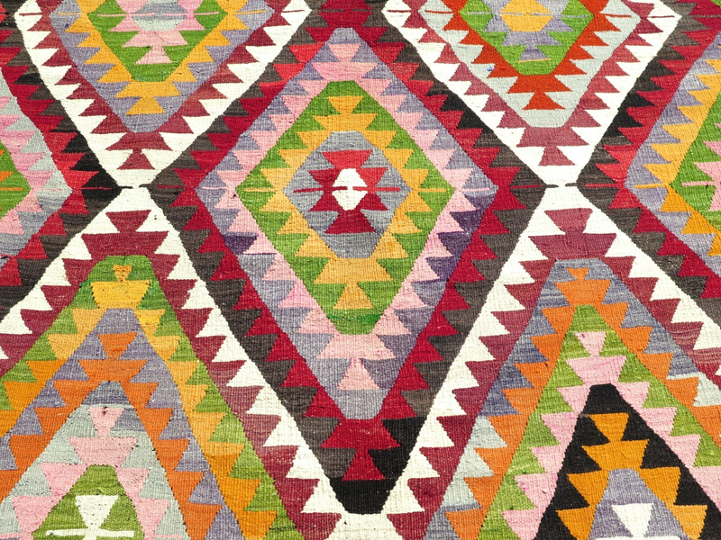 Anatolia Classic Kilim, Large Floor Carpet, Handmade Wool Rug, Teppich 72"X98" gallery
