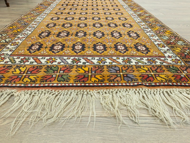 Warm Earth Tone Runner 4x12 Hand-Knotted Turkish Oushak Heritage Living gallery