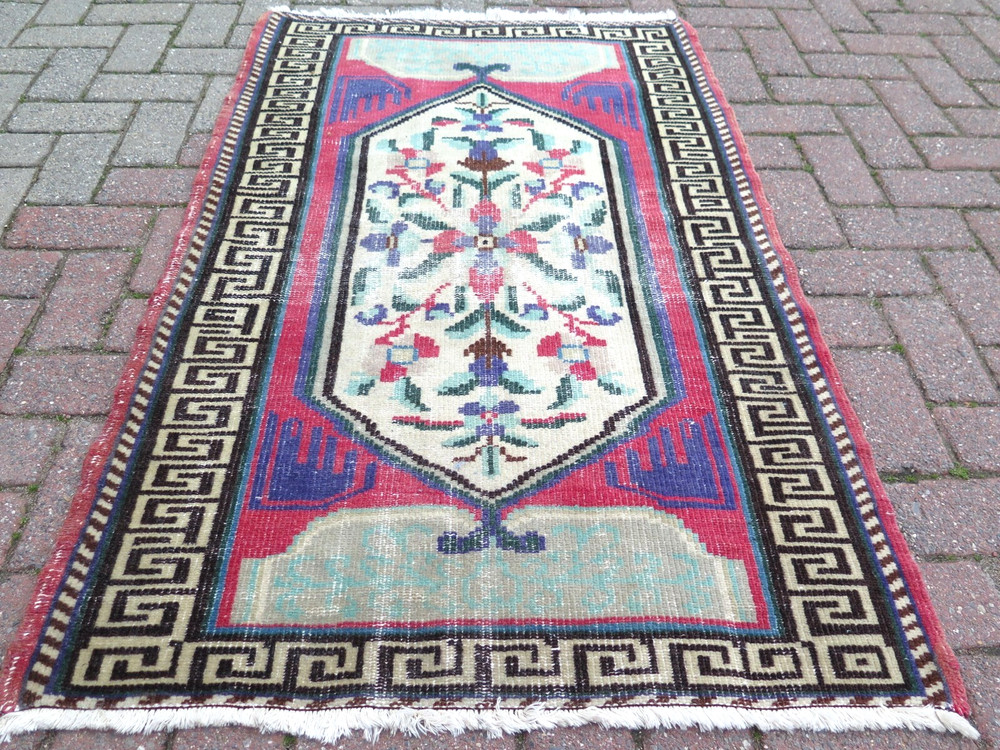 Turkish Carpet, Door Mat, Bedroom Rug Tribal Wool Rug Teppiche 33"X54" Area Rugs