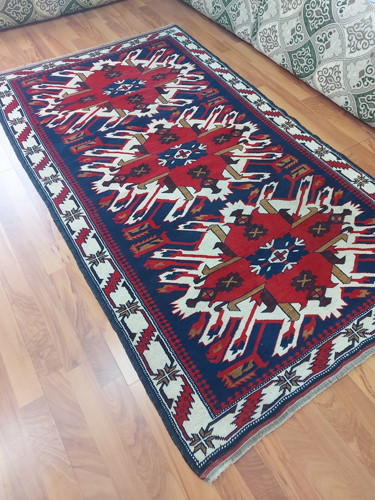 Antique Kazak Rug Azerbaijan Adle Rug Caucasian Eagle Rug Geometric Antique Rug gallery