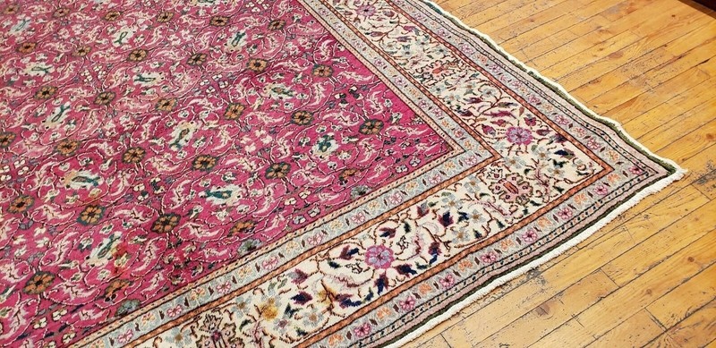 7x10ft Pomegranate Red Area Rug| Living Room Rug |Cr1920-1939s Antique Wool Pile gallery