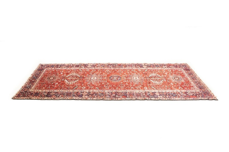 Vintage Tribal Style Rusty Red Runner Rug Oriental Hallway Carpet 5'4X12'7 ft gallery