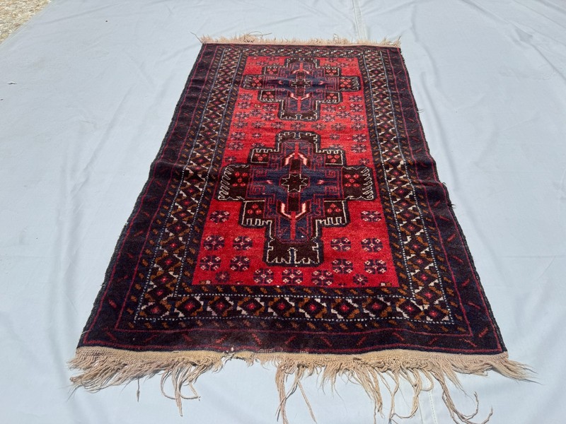 3x4 Afghan Hand Knotted Tribal Baluchi Area Rug Geometric Oriental Wool Carpet gallery