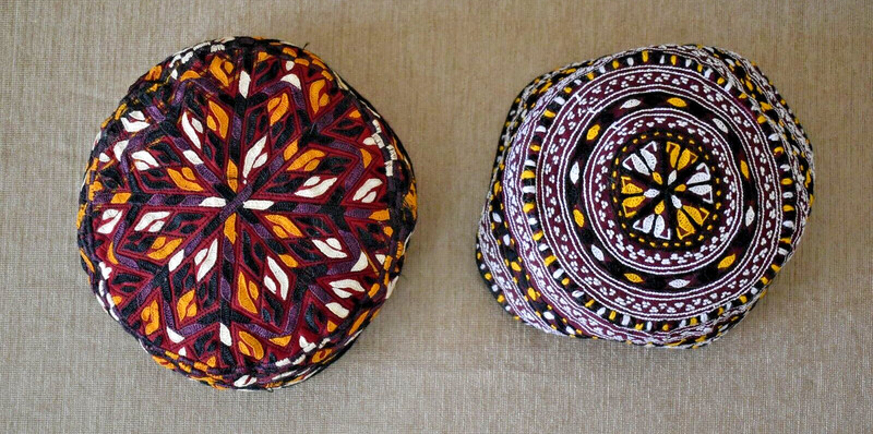 Antique Rare Tribal Hat 7'' x 7'' Collector's Item Hat Silk Embroidery Woven Hat gallery