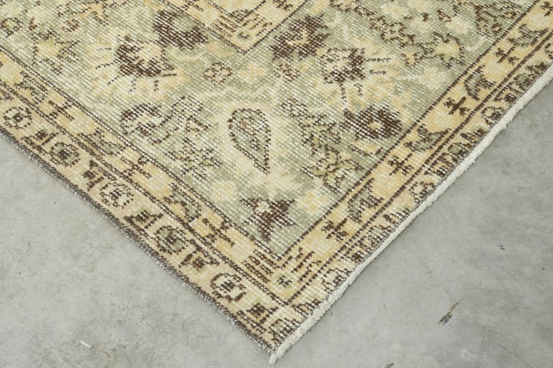 Oversize Turkish Rug 7x10 Hand-Knotted Vintage Oushak Wool Rug Faded Carpet,733 gallery