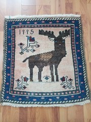 Vintage Turkish Oushak Rug 3×3 Handmade Wool Anatolian Carpet Boho Tribal Rug Ü