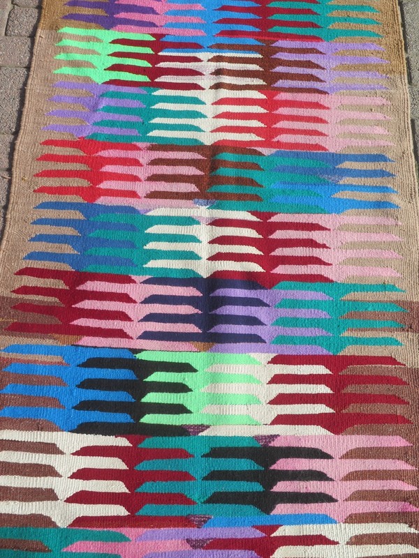 Vintage Turkish Kilim Runner, Hallway Rug, Carpet Runner, Aisle Rug Long 39"x96" gallery