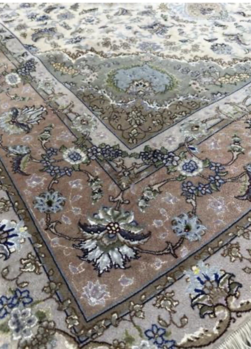 Spectacular Area Rug Wool Silk Authentic 6.8x 8.6 Tabrizz Fine A+ gallery
