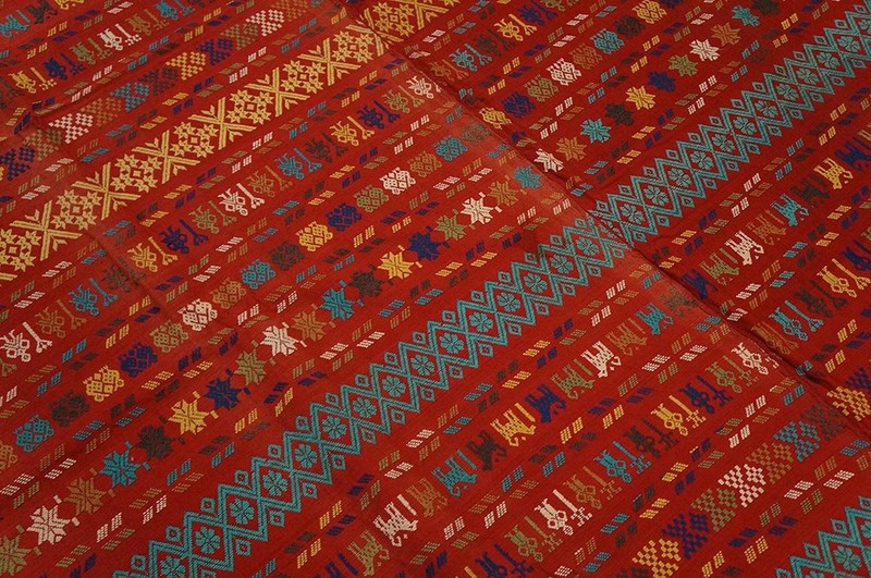 Antique Swedish Flat-Weave Carpet Red Field, Yellow Border, Early 20th Century gallery