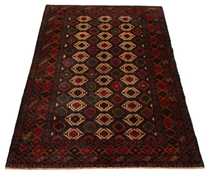 Vintage 3'7" x 6'4" Traditional Hand Knotted Vegetable Dye Wool Area Rug gallery