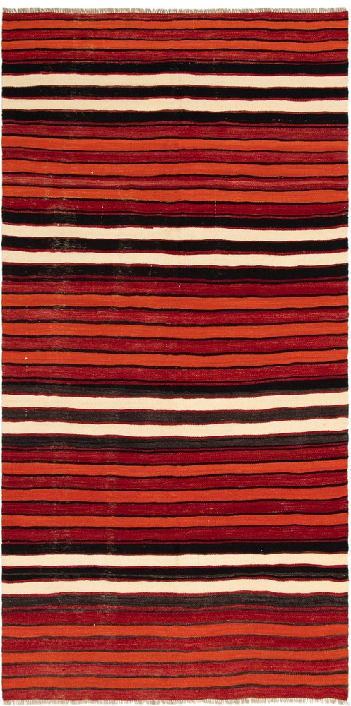Vintage Hand Woven Area Rug 5'7" x 11'3" Traditional Wool Oriental Carpet