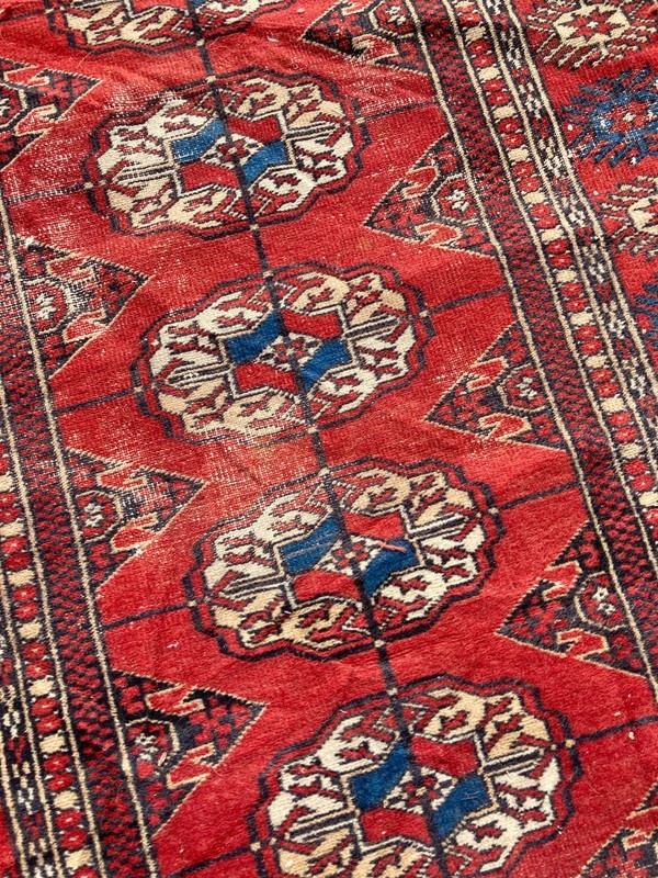 Vintage Traditional Handmade Pakistani Mori Bokhara Wool Runner Rug 238x79 cm gallery