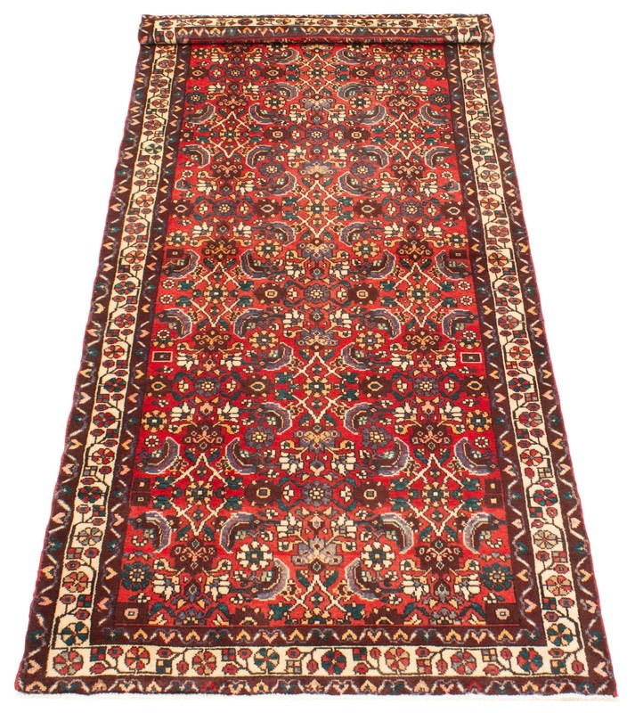 3'8" x 9'6" Vintage Hand-knotted Runner Rug Traditional Oriental Wool Carpet gallery