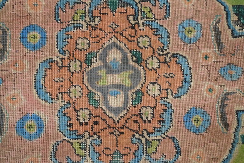 Traditional Style Green/ Orange Wool Area Rug 6x10 ft Handmade Over-dyed Carpet gallery