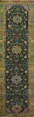 Vintage Wool Black Traditional 13 ft Runner Rug Hand-knotted Hallway Carpet 3×13
