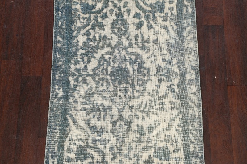 Semi Antique Distressed Floral Tebriz Area Rug Level Loop Pile Hand-Knotted 3x5 gallery