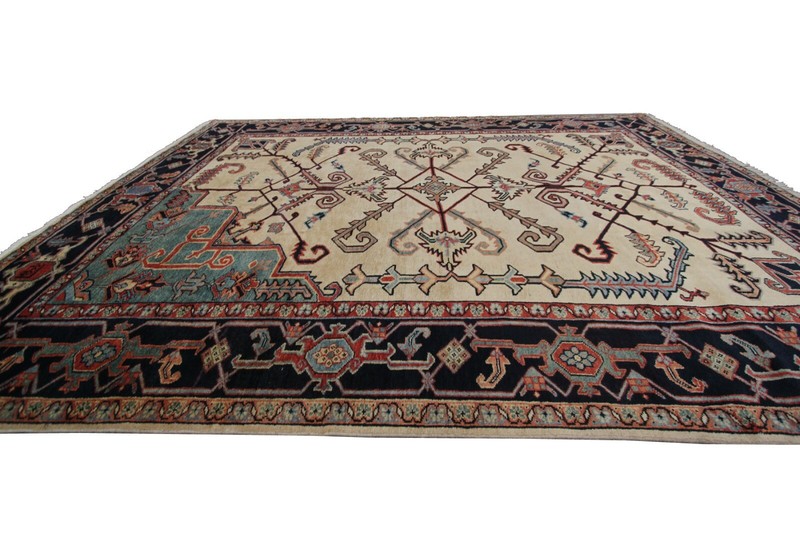 8x12 Rare Vintage Handmade Traditional Oriental Area Rug Sampler Design Ivory gallery