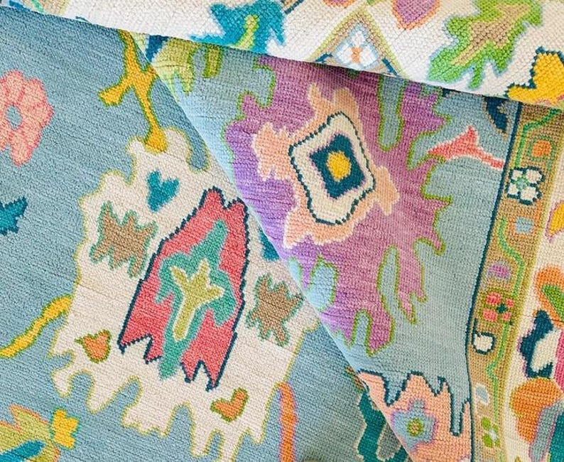 Oushak 8x10, Hand Knotted Rug Modern Oushak Rug 5x8 Bedroom Rug Turkish Knot Rug gallery