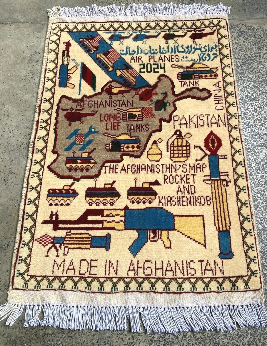 Handmade Afghan War Rugs Great Quality Beauiful design Size 80x60cm gallery