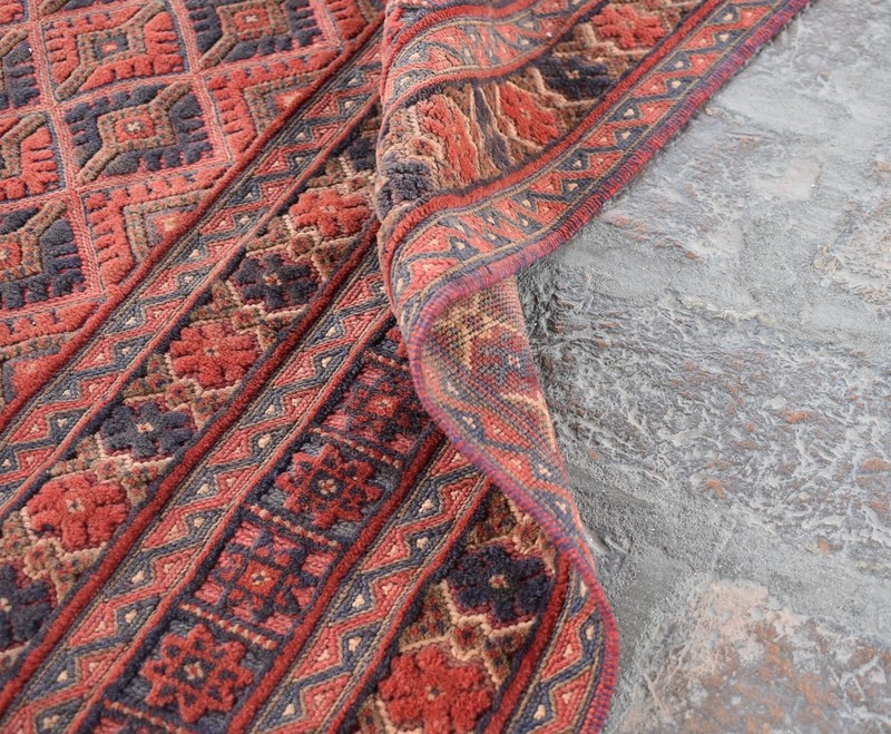 4'10 x 6'6 Hand knotted vintage afghan tribal moshvani area rug, Afghan wool rug gallery