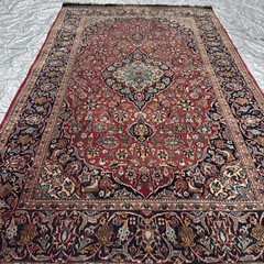 Antique Hand knotted wool rug Kasha 7’1”/4’3”very good condition See Photo
